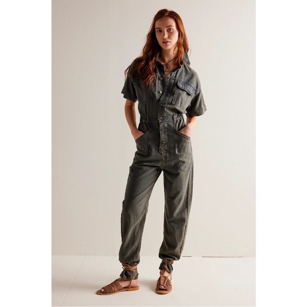 Free People (We The Free) Marco Denim Jumpsuit in Ian Indigo